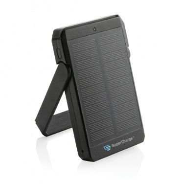 Logo trade corporate gifts image of: Skywave RCS rplastic solar powerbank 5000 mAh 10W wireless