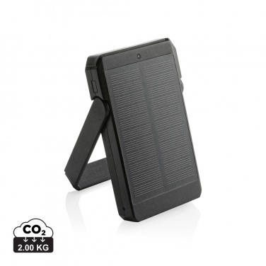 Logo trade promotional gift photo of: Skywave RCS rplastic solar powerbank 5000 mAh 10W wireless