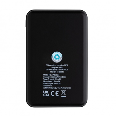 Logotrade business gift image of: RCS recycled plastic 5.000 mAh Powerbank