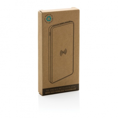 Logotrade promotional giveaway picture of: RCS recycled plastic 8000 mAh Wireless Powerbank