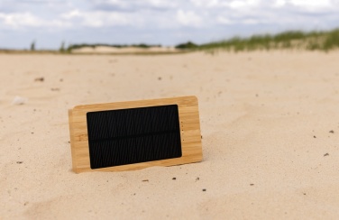 Logotrade promotional giveaway image of: Sunwick 10.000 mAh Bamboo solar powerbank