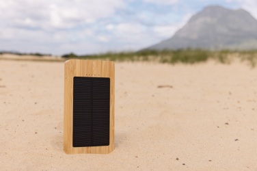 Logotrade promotional merchandise picture of: Sunwick 10.000 mAh Bamboo solar powerbank