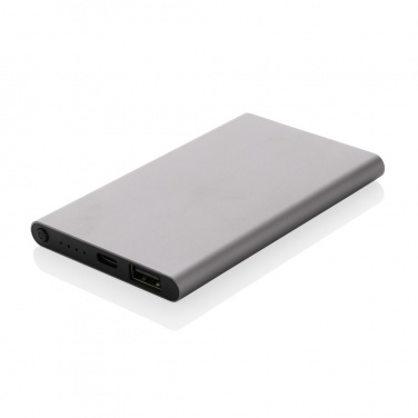 Logotrade corporate gift image of: RCS recycled plastic/aluminum 4000 mah powerbank with type C