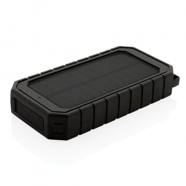 Logo trade promotional item photo of: RCS recycled plastic Solar powerbank with 10W Wireless