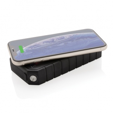 Logotrade promotional merchandise image of: RCS recycled plastic Solar powerbank with 10W Wireless