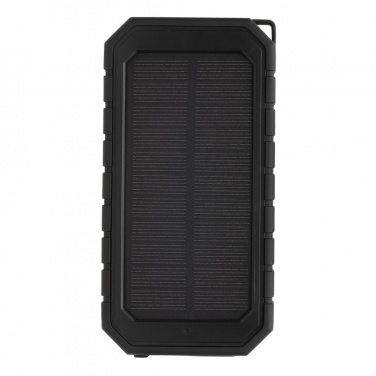 Logo trade promotional merchandise picture of: RCS recycled plastic Solar powerbank with 10W Wireless