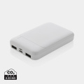 RCS recycled plastic 5.000 mAh powerbank, white