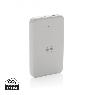 Logo trade promotional product photo of: RCS recycled plastic 5.000 mAh 5W wireless powerbank