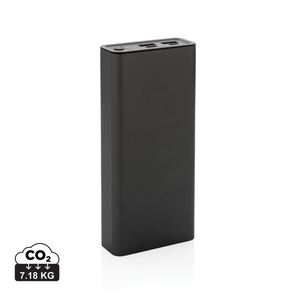 Logo trade promotional gift photo of: Terra RCS recycled 20W aluminium powerbank 20.000 mAh