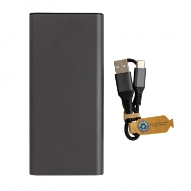 Logo trade promotional merchandise photo of: Terra RCS recycled 20W aluminium powerbank 20.000 mAh