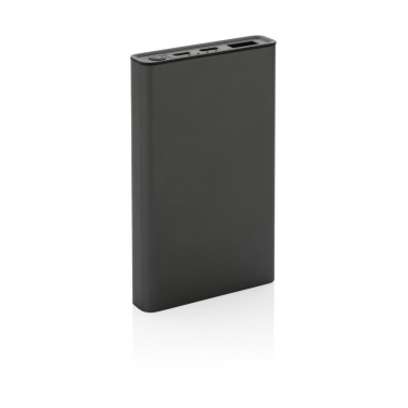 Logo trade corporate gift photo of: Terra RCS recycled aluminium powerbank 5.000 mAh