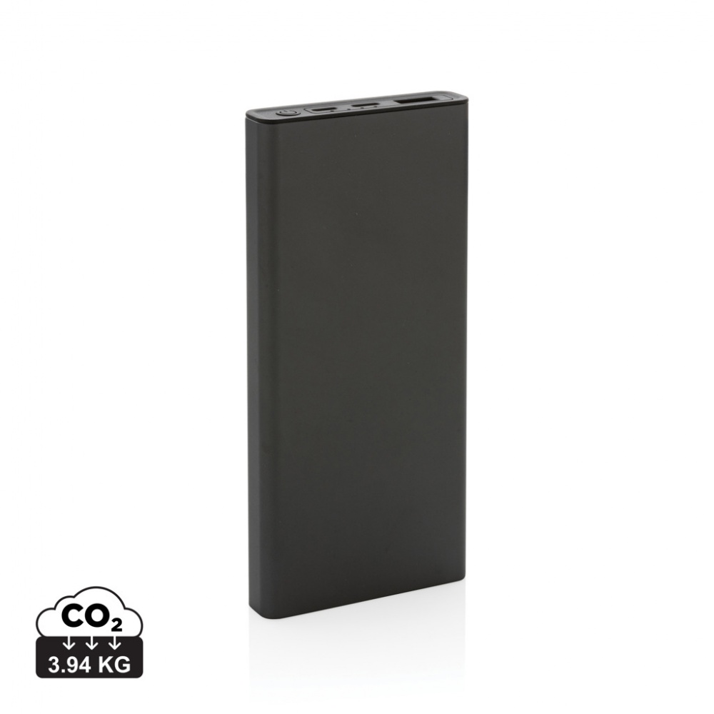 Logo trade corporate gift photo of: Terra RCS recycled 18W aluminium powerbank 10.000 mAh