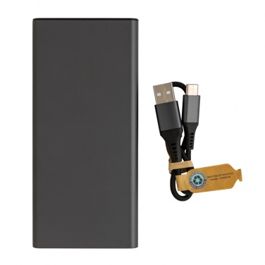 Logo trade promotional giveaways image of: Terra RCS recycled 18W aluminium powerbank 10.000 mAh