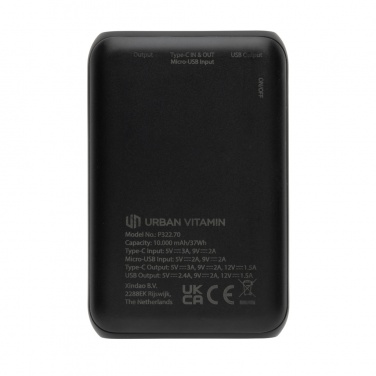 Logo trade promotional merchandise photo of: Urban Vitamin Alameda 10.000 mAh 18W PD powerbank