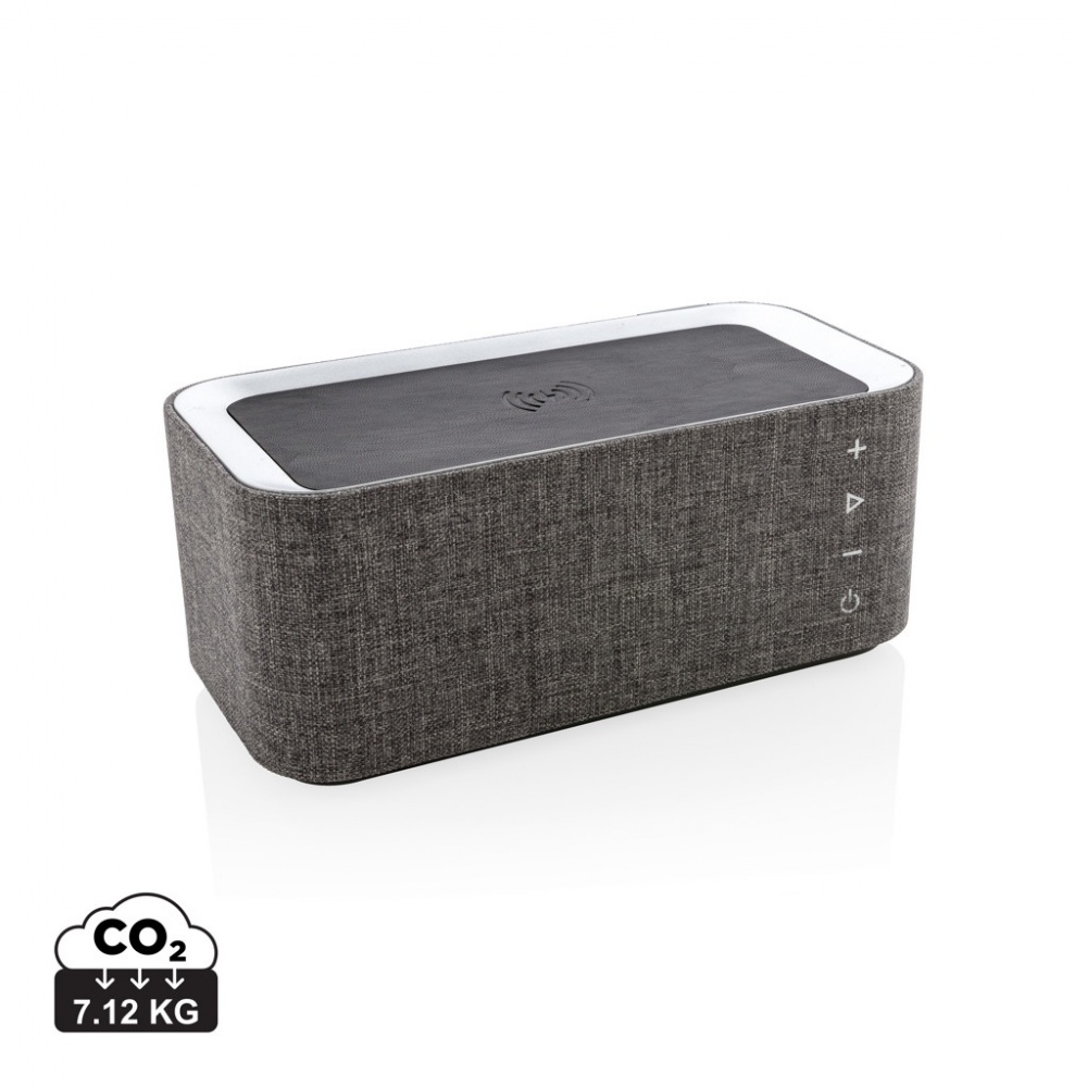 Logo trade corporate gifts image of: Vogue wireless charging speaker