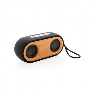 Logo trade promotional merchandise photo of: Bamboo X double speaker