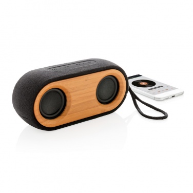 Logotrade promotional item picture of: Bamboo X double speaker