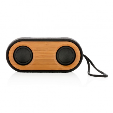 Logo trade promotional products picture of: Bamboo X double speaker