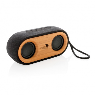 Logo trade advertising products image of: Bamboo X double speaker