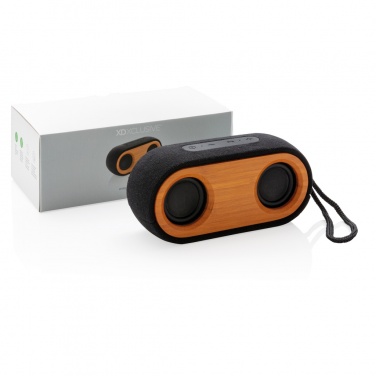 Logo trade promotional merchandise photo of: Bamboo X double speaker