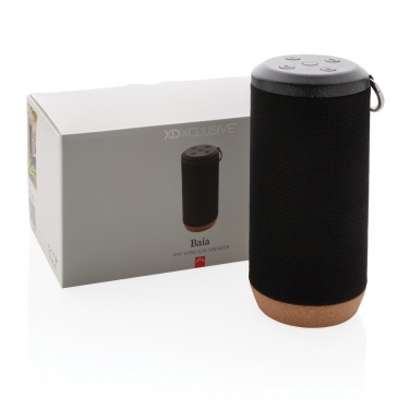 Logo trade promotional giveaways image of: Baia 10W wireless speaker, cork