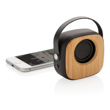 Logo trade promotional gifts picture of: Bamboo 3W Wireless Fashion Speaker