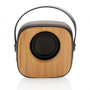 Logo trade promotional merchandise picture of: Bamboo 3W Wireless Fashion Speaker