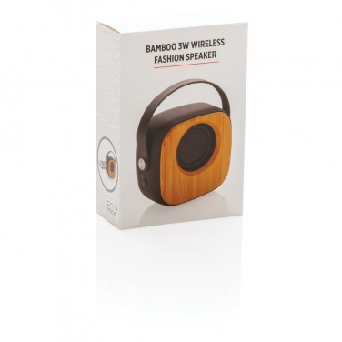 Logotrade promotional merchandise photo of: Bamboo 3W Wireless Fashion Speaker