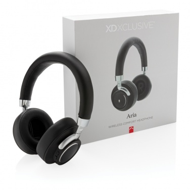 Logo trade promotional merchandise image of: Aria Wireless Comfort Headphones