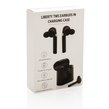 Logotrade corporate gift image of: Liberty wireless earbuds in charging case