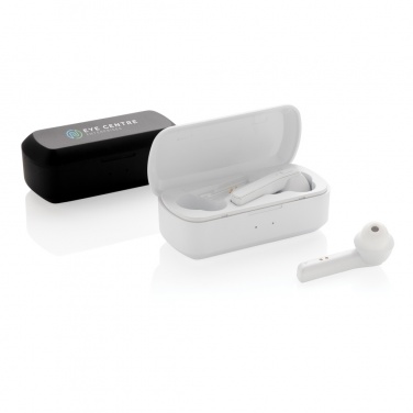 Logo trade promotional merchandise picture of: Free Flow TWS earbuds in charging case