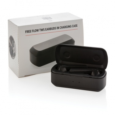 Logotrade promotional item image of: Free Flow TWS earbuds in charging case