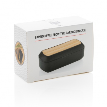 Logotrade business gift image of: Bamboo Free Flow TWS earbuds in case