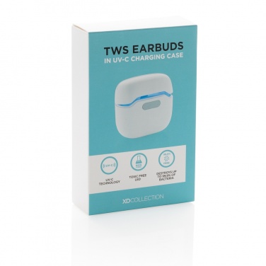 Logotrade corporate gift image of: TWS earbuds in UV-C sterilising charging case