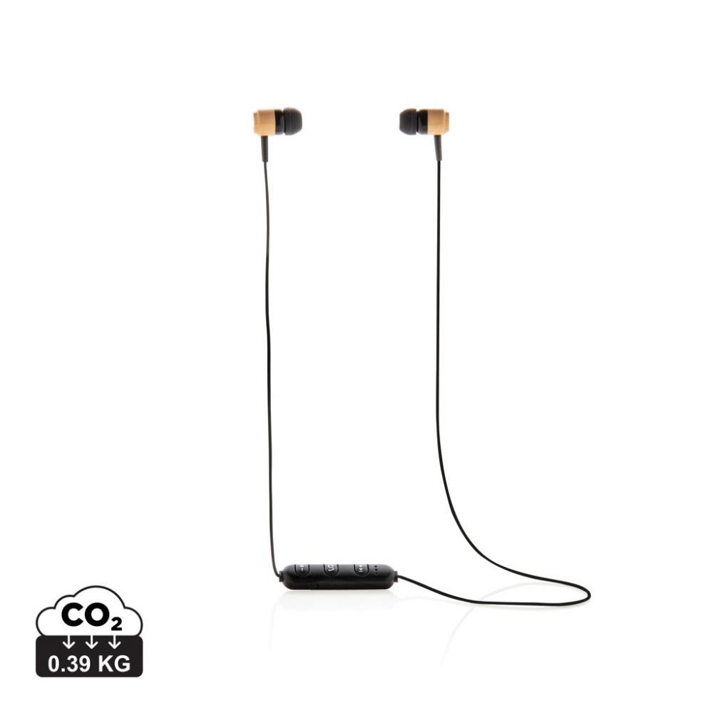 Logotrade corporate gift picture of: Bamboo wireless earbuds