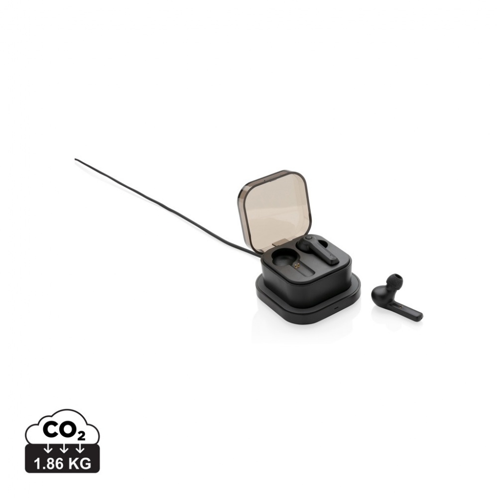 Logo trade promotional giveaways picture of: TWS earbuds in wireless charging case