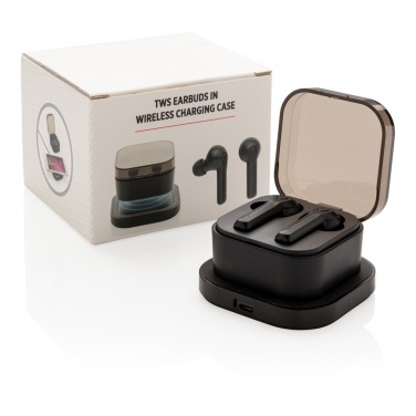 Logotrade advertising product image of: TWS earbuds in wireless charging case