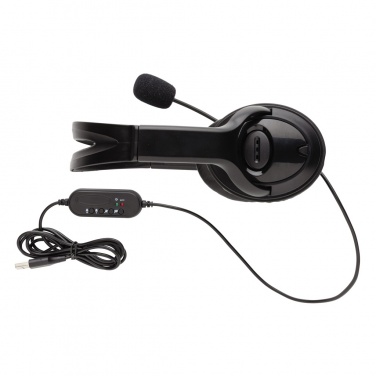 Logo trade corporate gift photo of: Over ear wired work headset