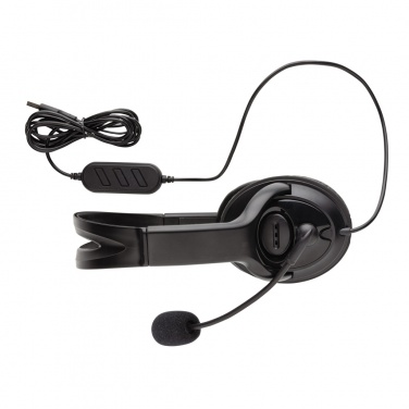 Logo trade corporate gifts picture of: Over ear wired work headset