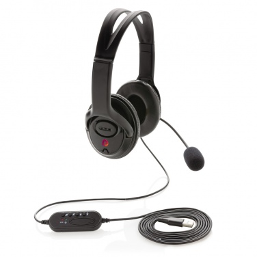 Logotrade promotional giveaway image of: Over ear wired work headset