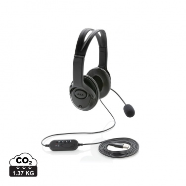 Logo trade promotional merchandise photo of: Over ear wired work headset