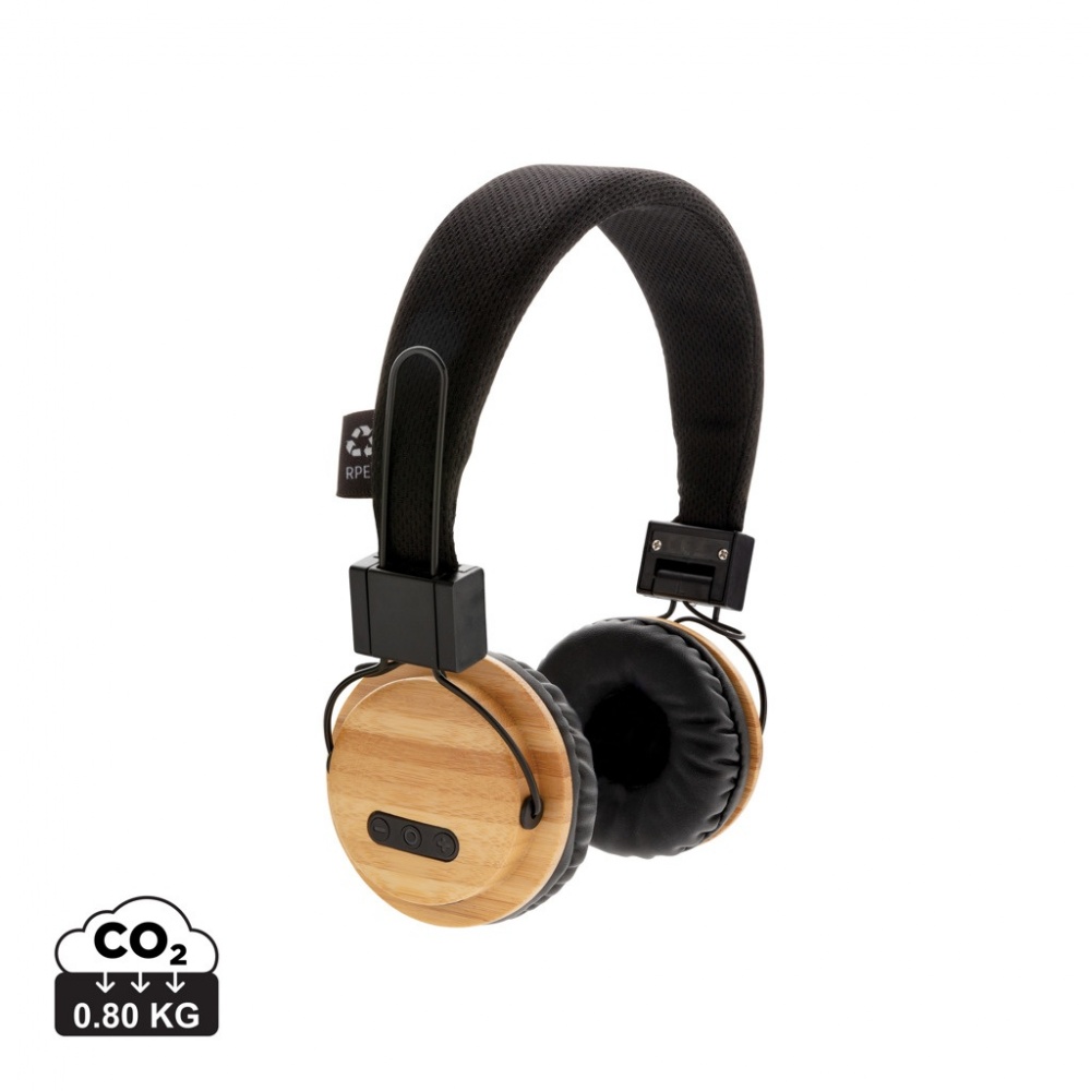 Logotrade promotional giveaway picture of: Bamboo wireless headphone