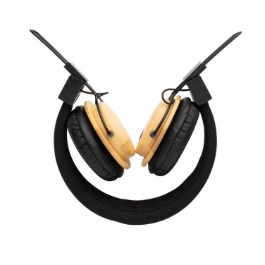 Logo trade advertising products picture of: Bamboo wireless headphone