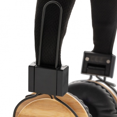 Logo trade promotional products picture of: Bamboo wireless headphone