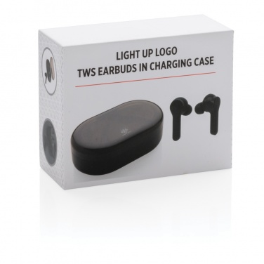 Logotrade advertising product image of: Light up logo TWS earbuds in charging case