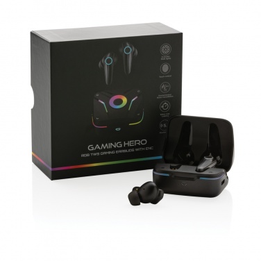 Logotrade promotional giveaway image of: RGB gaming earbuds with ENC