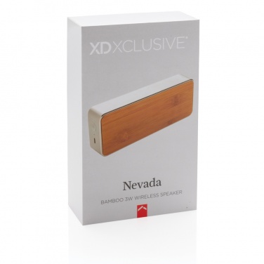 Logotrade promotional item picture of: Nevada Bamboo 3W wireless speaker