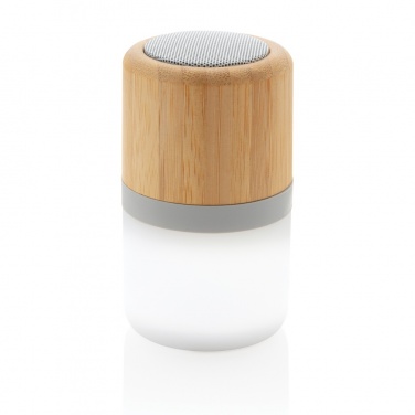 Logo trade promotional products image of: Bamboo colour changing 3W speaker light