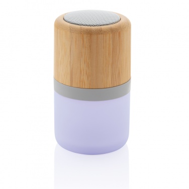 Logotrade promotional merchandise picture of: Bamboo colour changing 3W speaker light