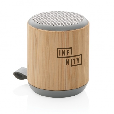 Logotrade promotional product picture of: Bamboo and fabric 3W wireless speaker